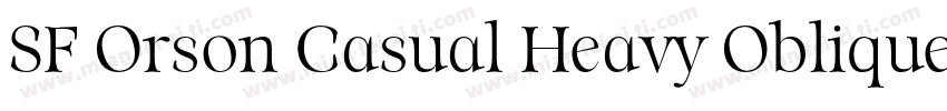 SF Orson Casual Heavy Oblique字体转换